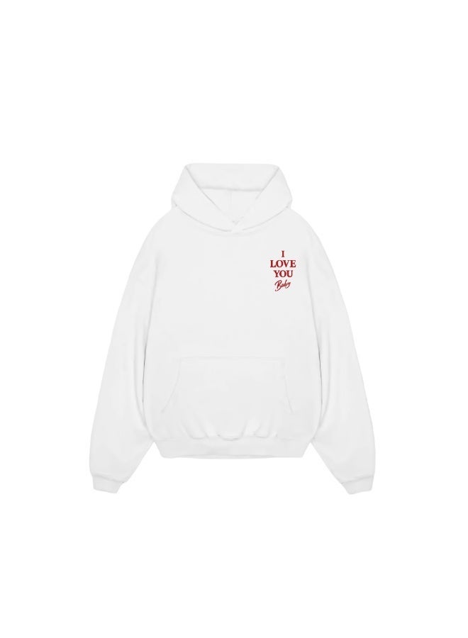 Premium Apparel I love you baby Hoodie White - Image 4